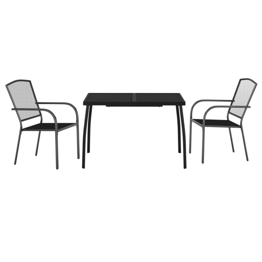 3-delige Tuinset staal antracietkleurig - Afbeelding 3
