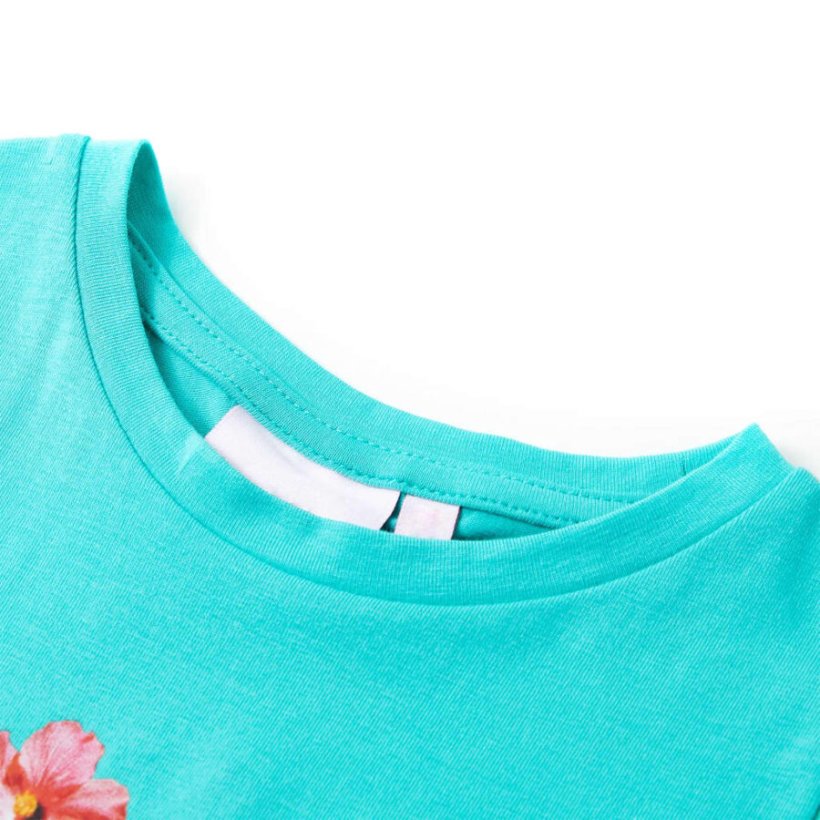 Kindershirt 140 mintkleurig - Afbeelding 3