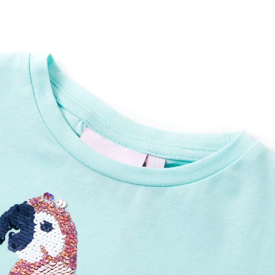Kindershirt 140 lichtzeeblauw - Afbeelding 3