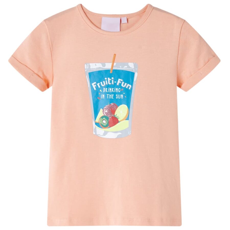 Kindershirt 128 lichtoranje