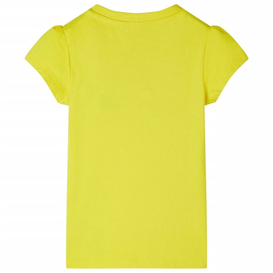 Kindershirt met kapmouwen 104 felgeel - Afbeelding 2