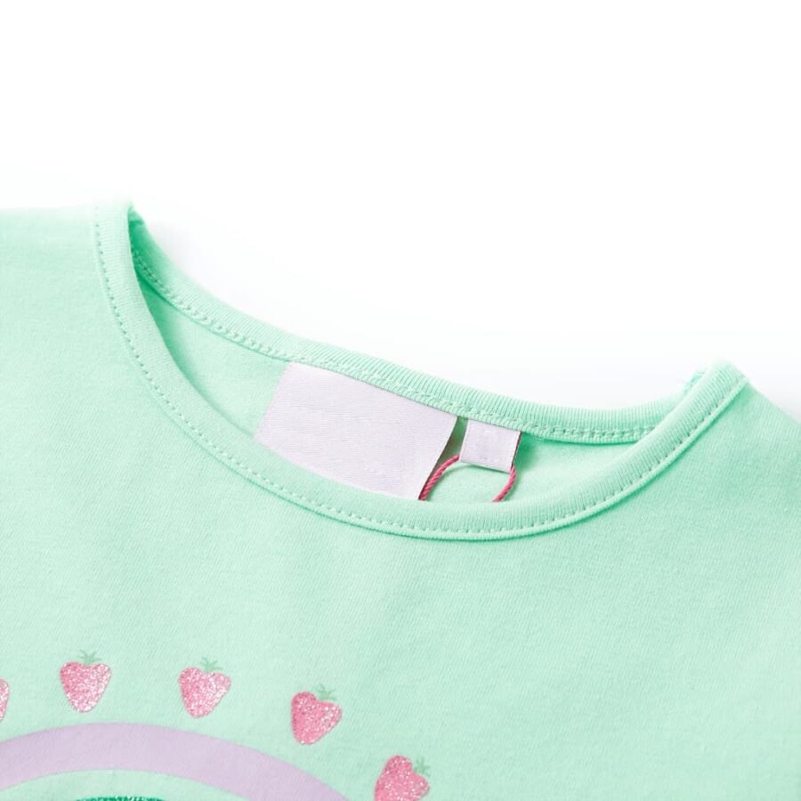 Kindershirt 92 felgroen - Afbeelding 3