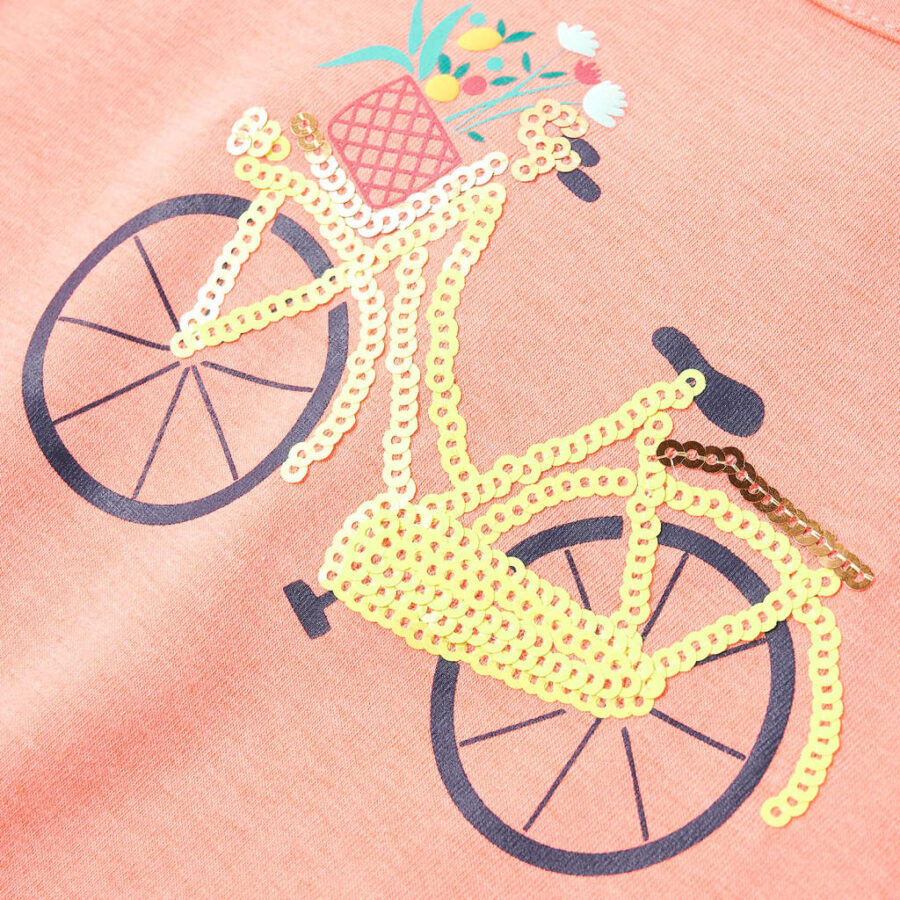 Kindershirt 140 neonkoraalkleurig - Afbeelding 4