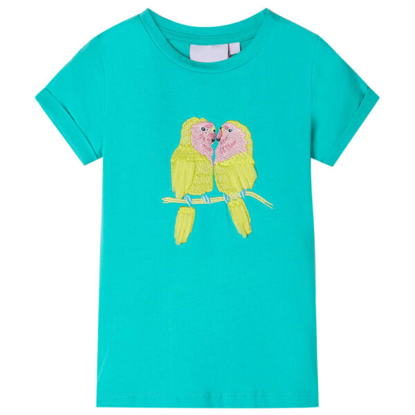Kindershirt 140 mintkleurig