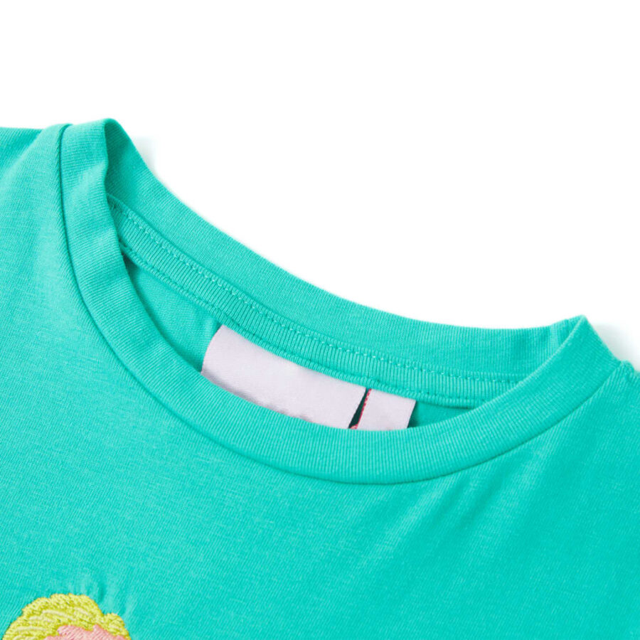 Kindershirt 140 mintkleurig - Afbeelding 3