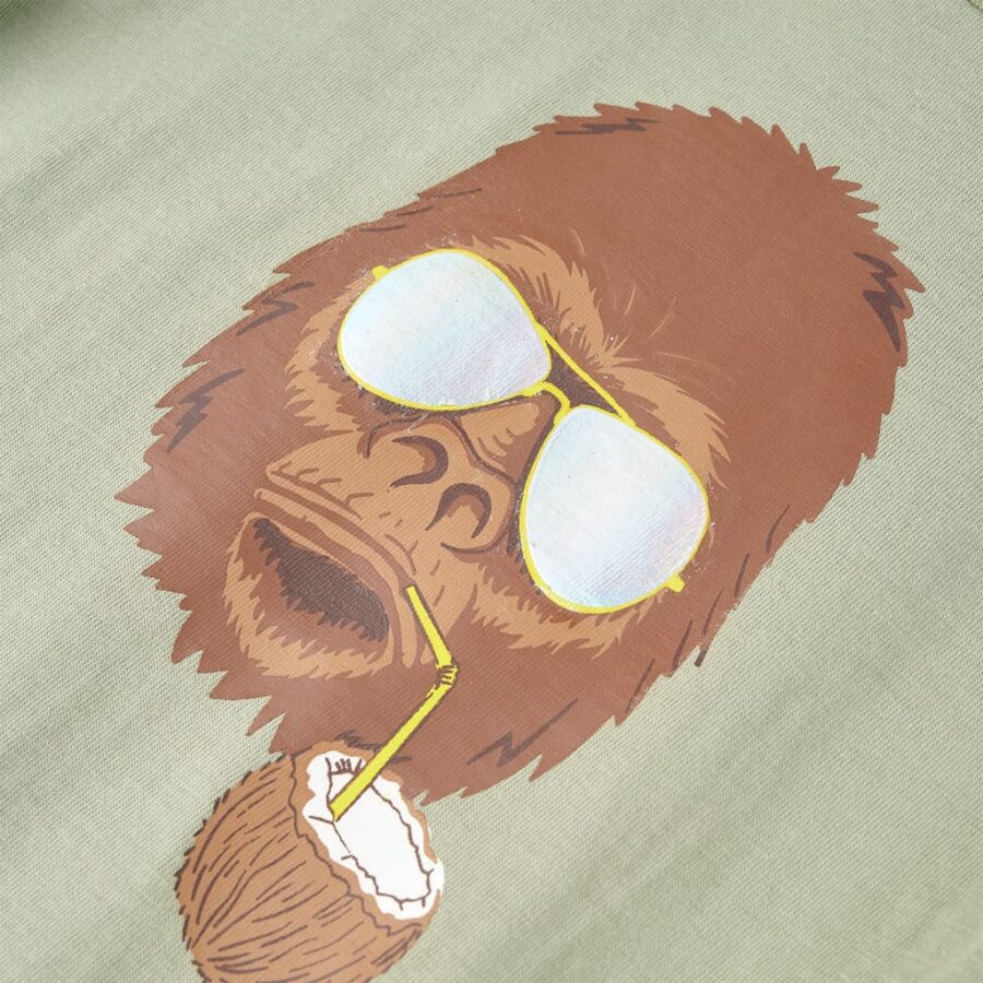 Kindershirt met korte mouwen 92 lichtkakikleurig - Afbeelding 4