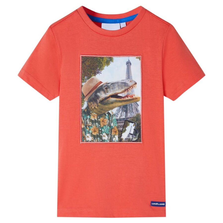 Kindershirt 128 lichtrood