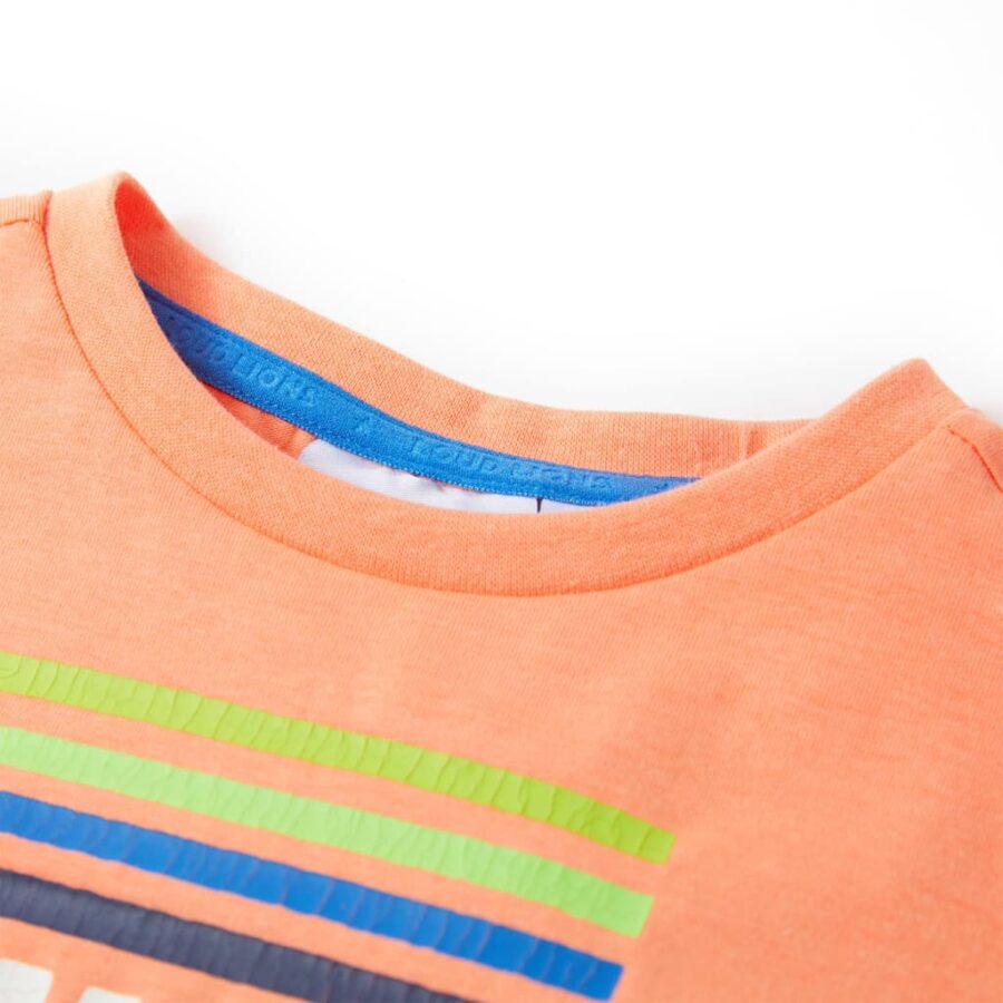 Kindershirt 128 neonoranje - Afbeelding 3