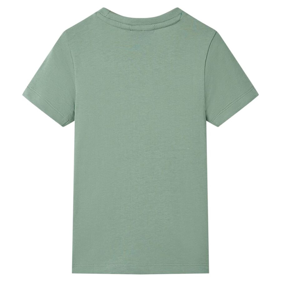 Kindershirt met korte mouwen 92 kakikleurig - Afbeelding 2