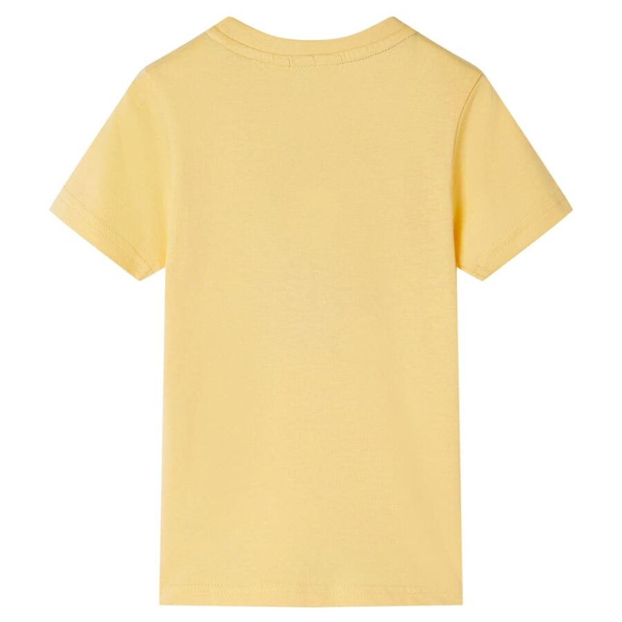 Kindershirt met korte mouwen 104 geel - Afbeelding 2