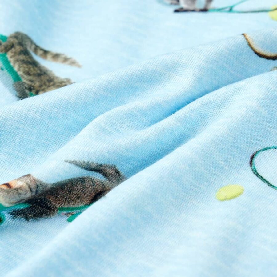 Kindershirt 128 gemêleerd lichtblauw - Afbeelding 7