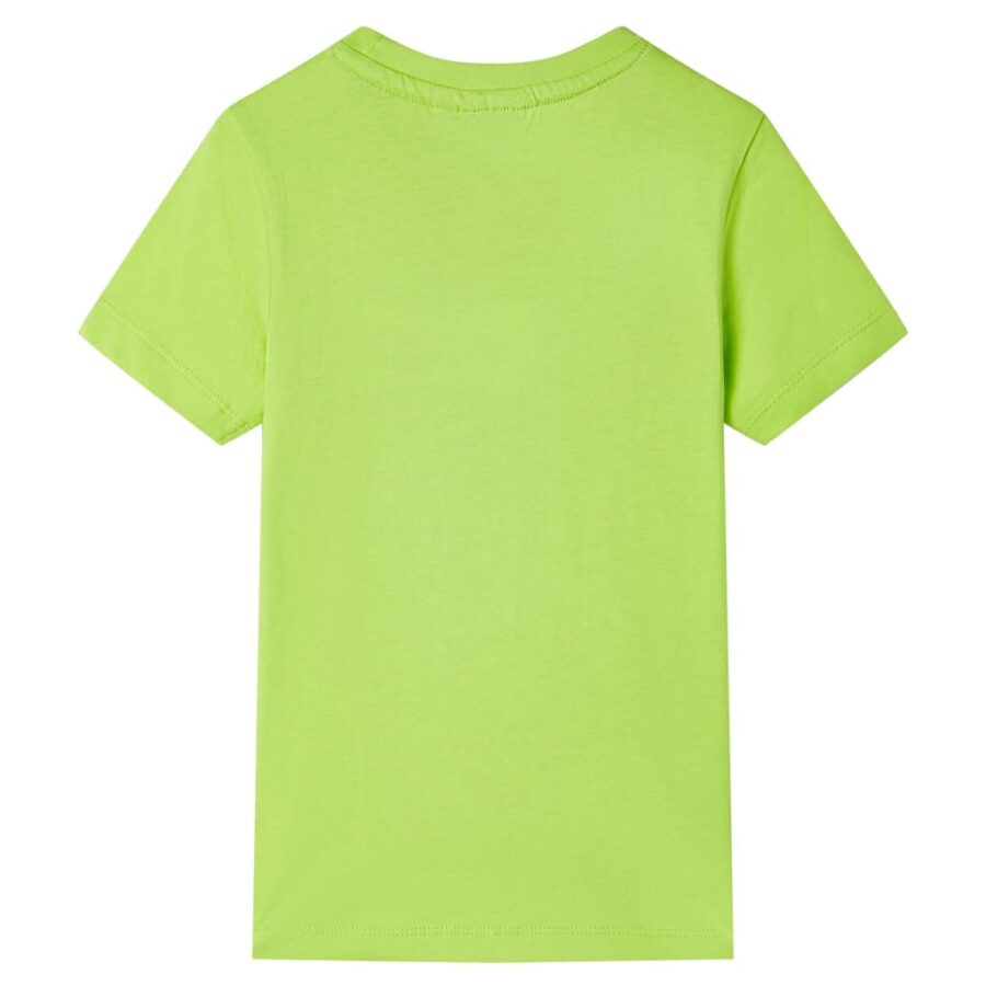 Kindershirt met korte mouwen 140 limoengroen - Afbeelding 2
