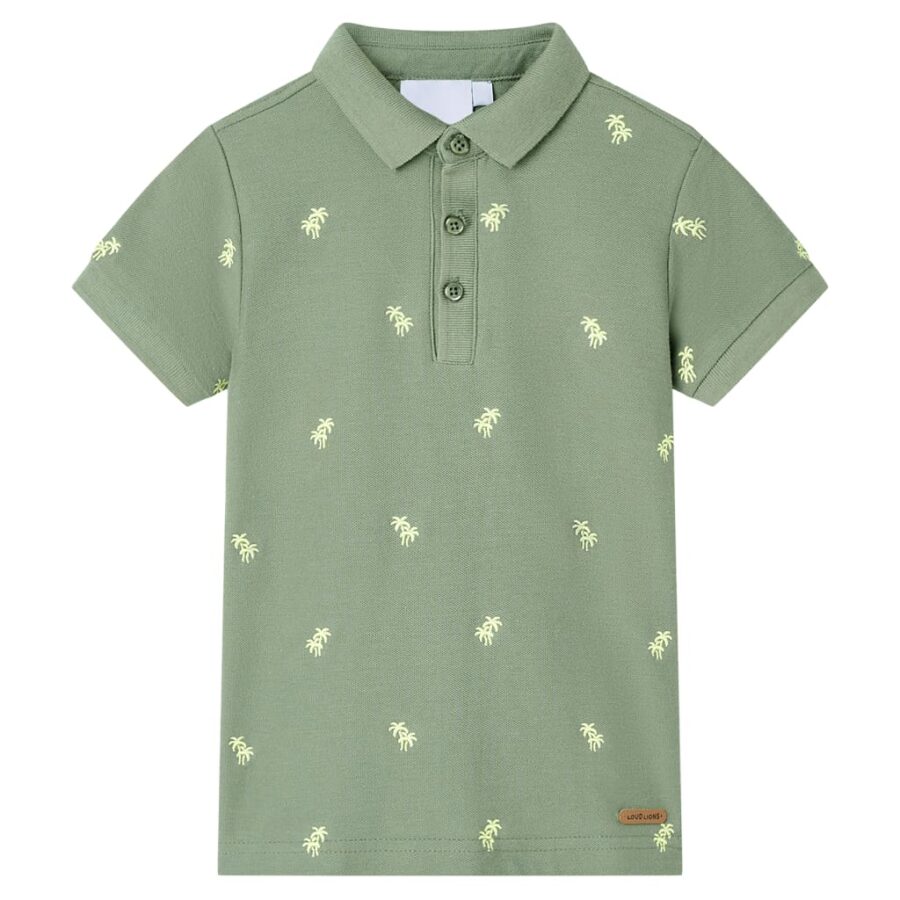 Kinderpoloshirt 128 kakikleurig