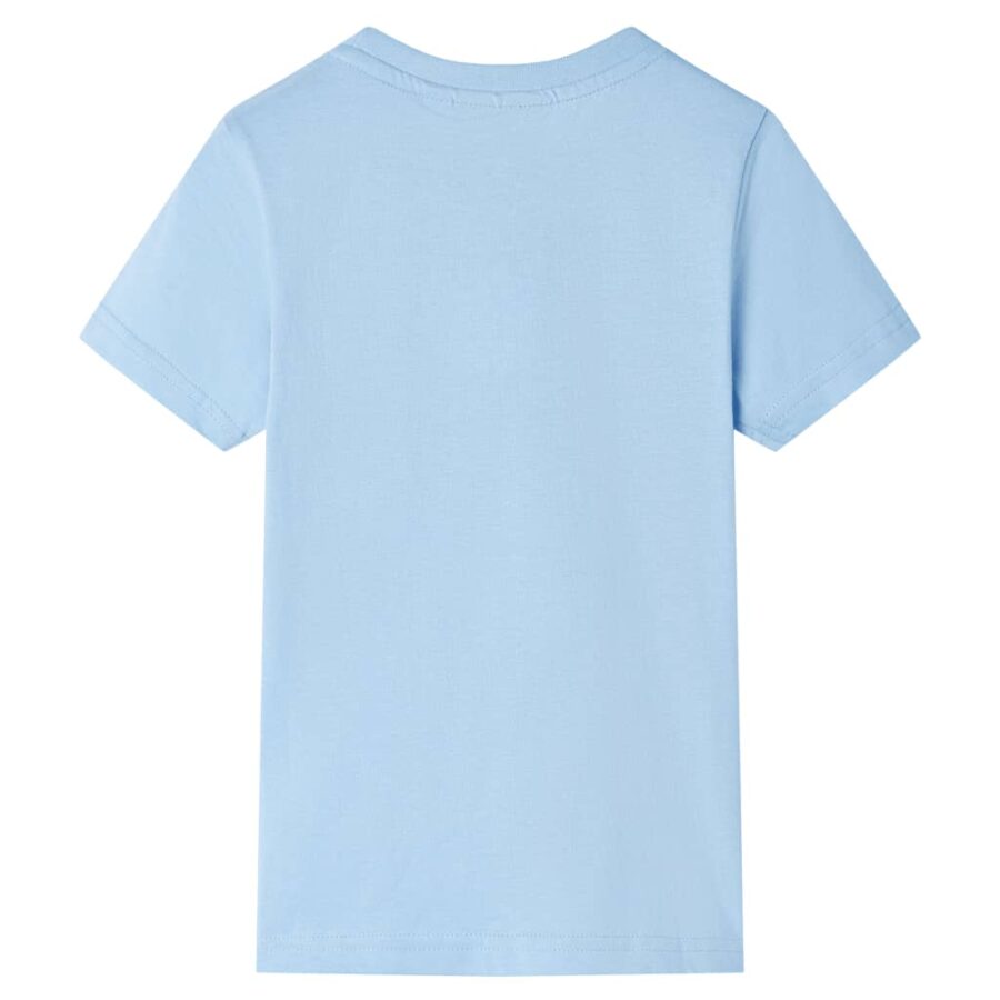 Kindershirt met korte mouwen 92 lichtblauw - Afbeelding 2