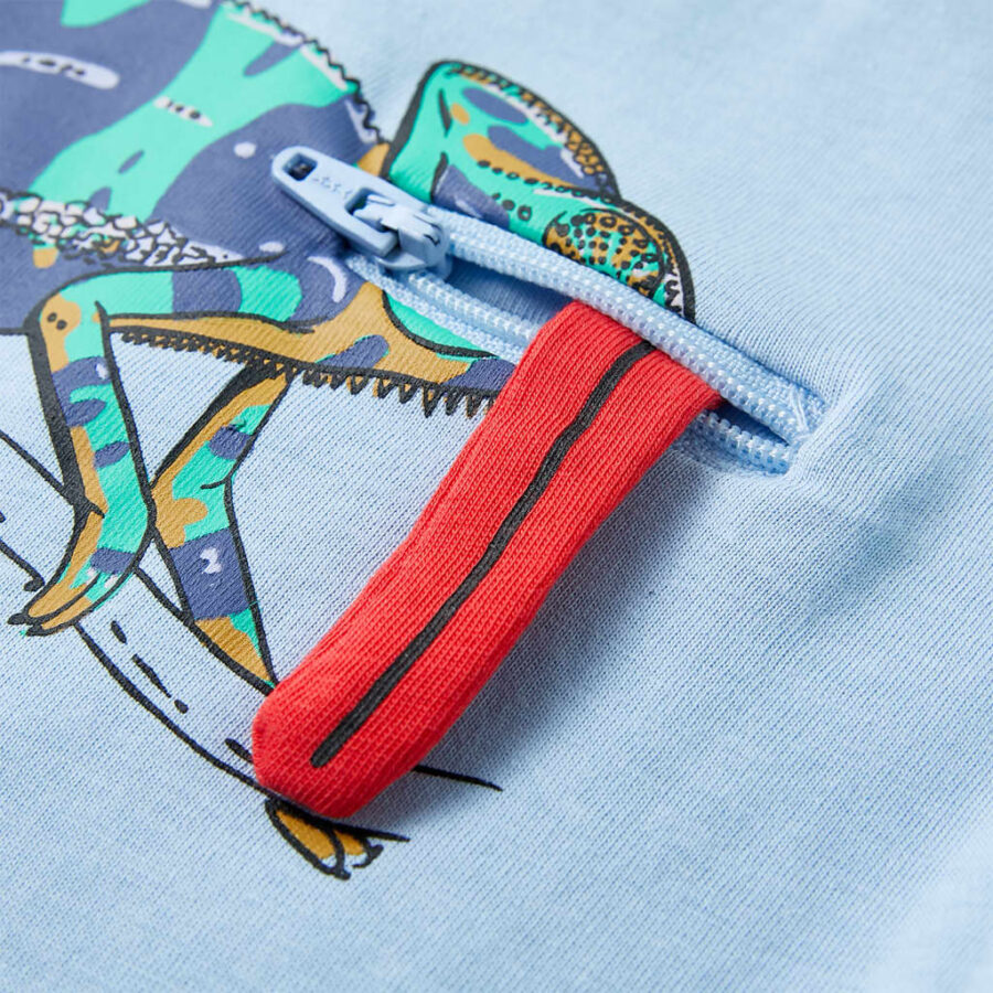 Kindershirt met korte mouwen 140 lichtblauw - Afbeelding 5