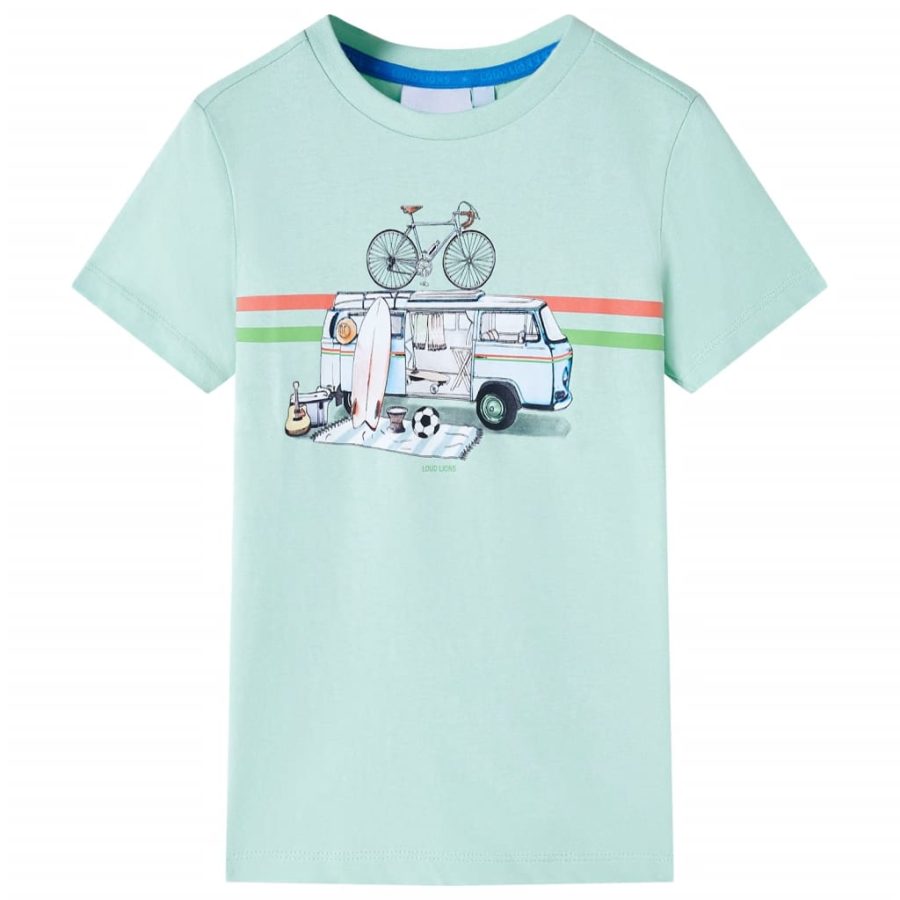 Kindershirt 128 lichtmint