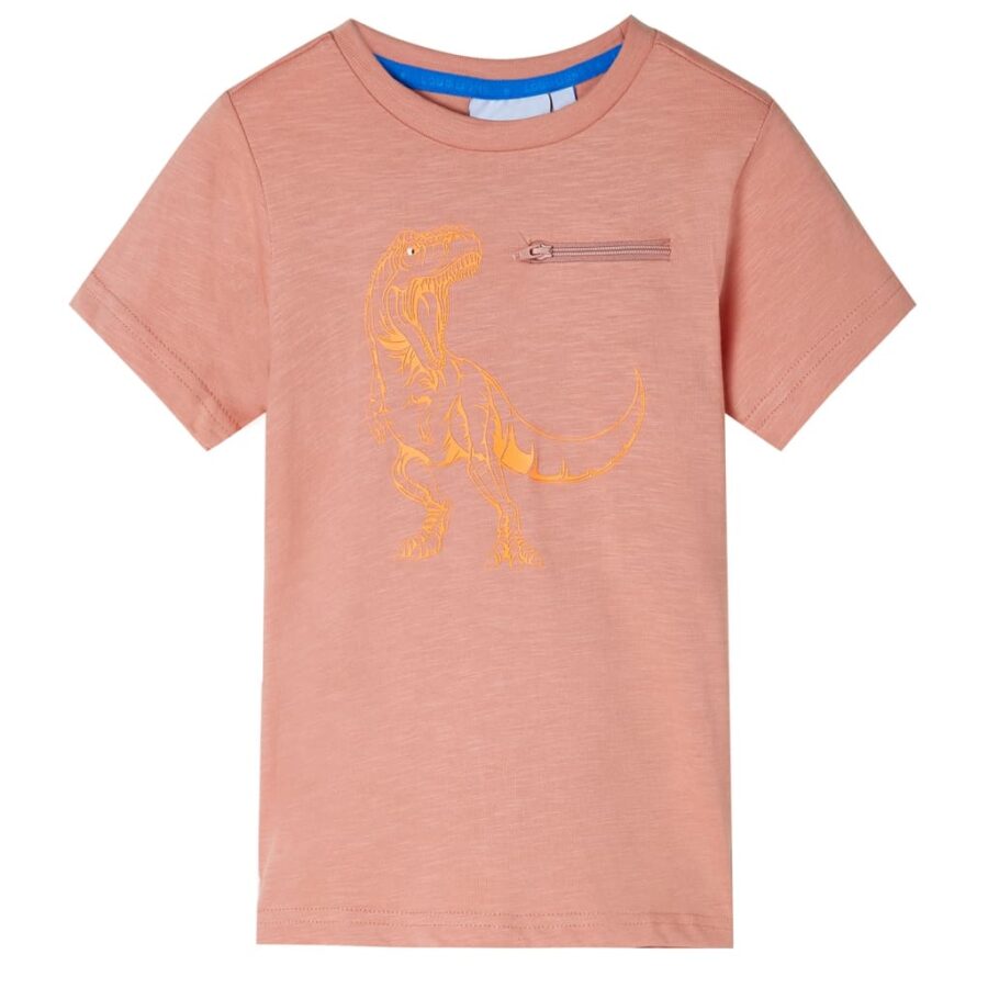 Kindershirt met korte mouwen 92 lichtoranje