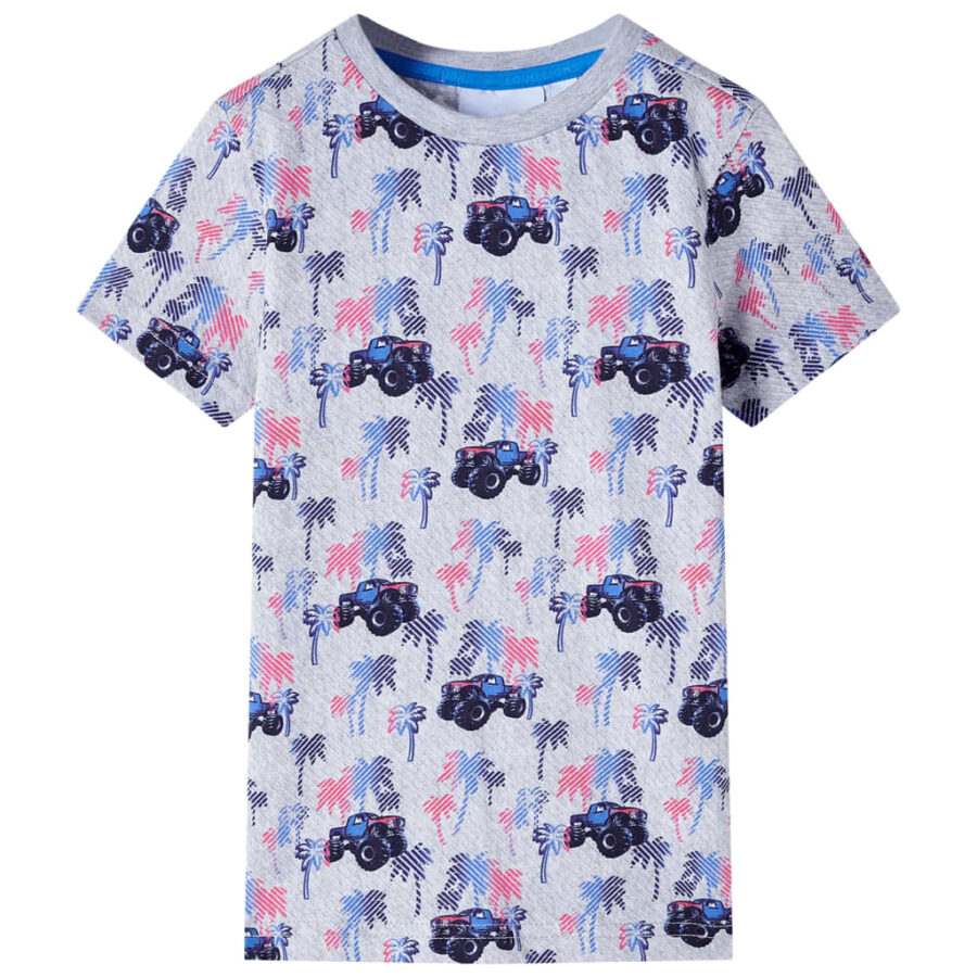 Kindershirt 92 gemêleerd grijs