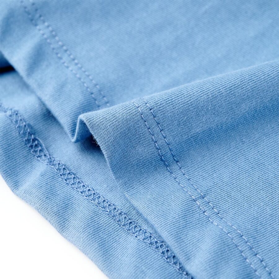 Kindershirt 128 middenblauw - Afbeelding 6