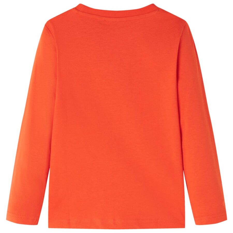 Kindershirt met lange mouwen 116 feloranje - Afbeelding 2