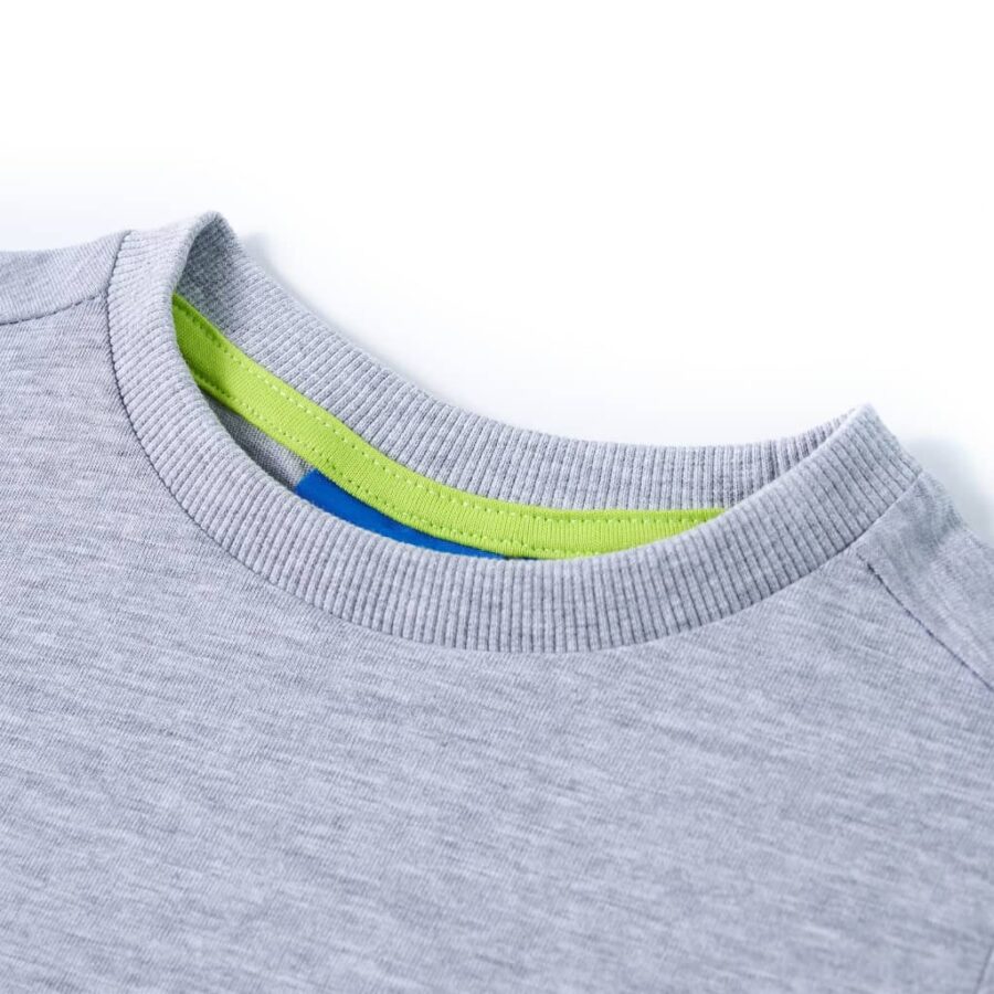 Kindershirt met lange mouwen 116 gemêleerd grijs - Afbeelding 3