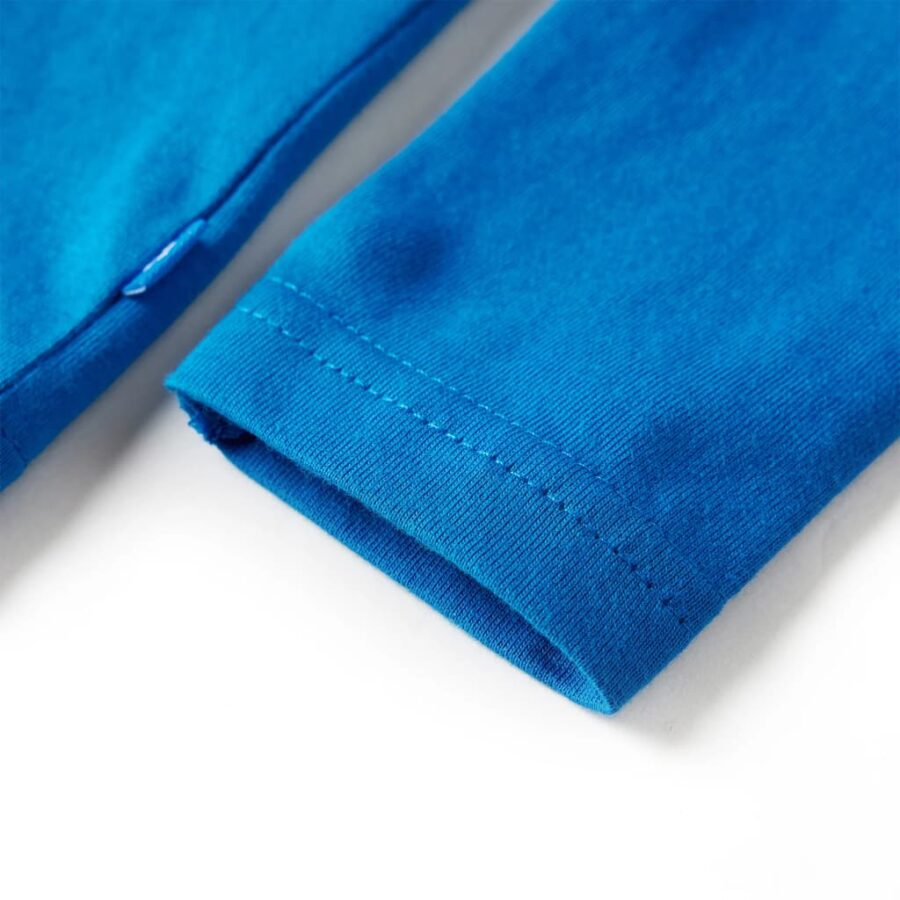 Kindershirt met lange mouwen 140 kobaltblauw - Afbeelding 5