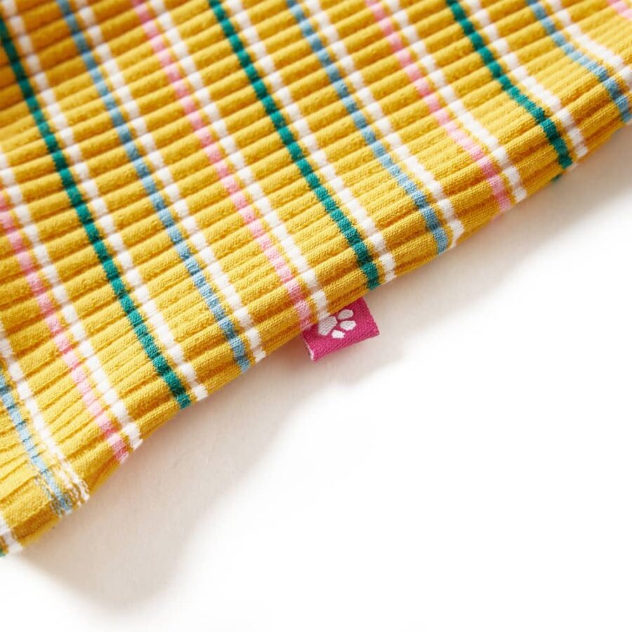 Kindershirt met lange mouwen 104 gestreept okerkleurig - Afbeelding 4