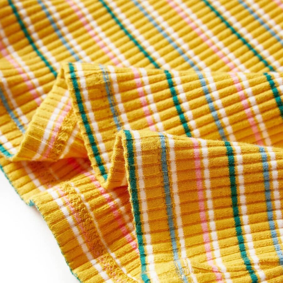 Kindershirt met lange mouwen 104 gestreept okerkleurig - Afbeelding 6