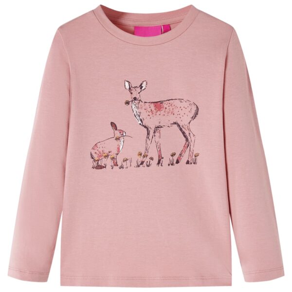 Kindershirt met lange mouwen 104 roze