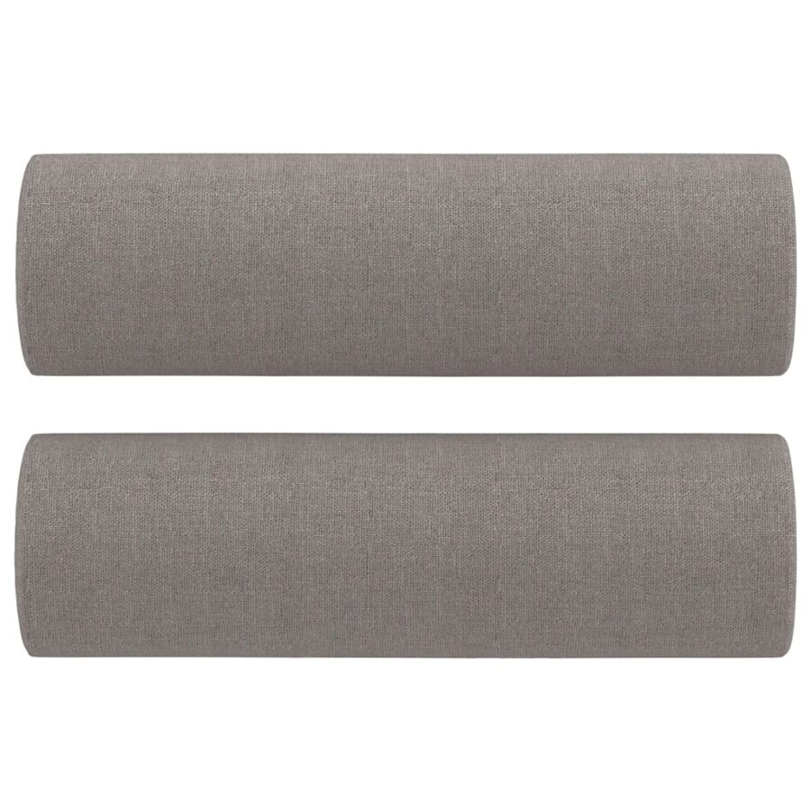 3-delige Loungeset met kussens stof taupe - Afbeelding 6