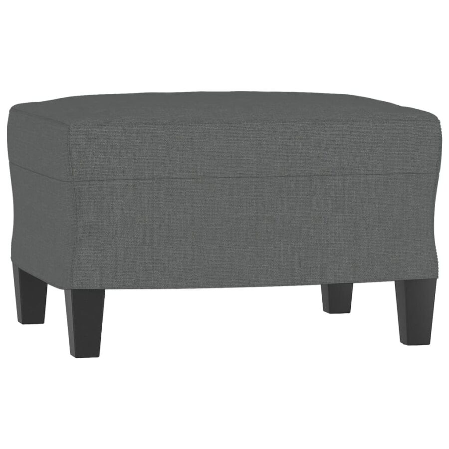 3-delige Loungeset met kussens stof donkergrijs - Afbeelding 5