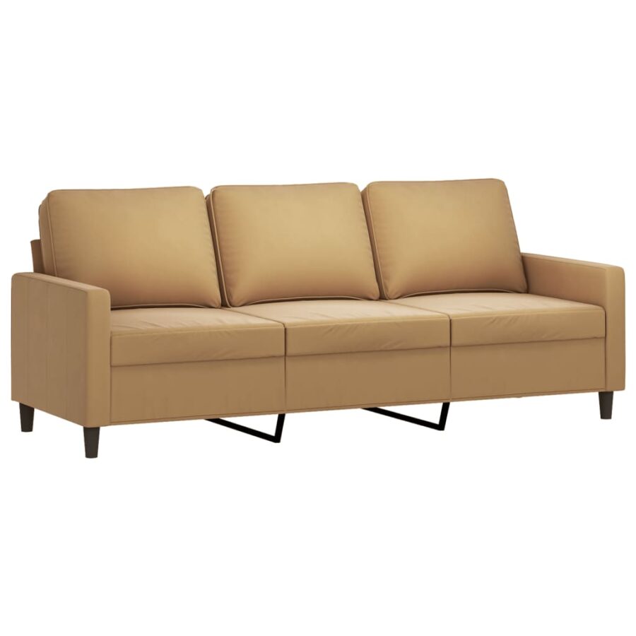 2-delige Loungeset met kussens fluweel bruin - Afbeelding 4