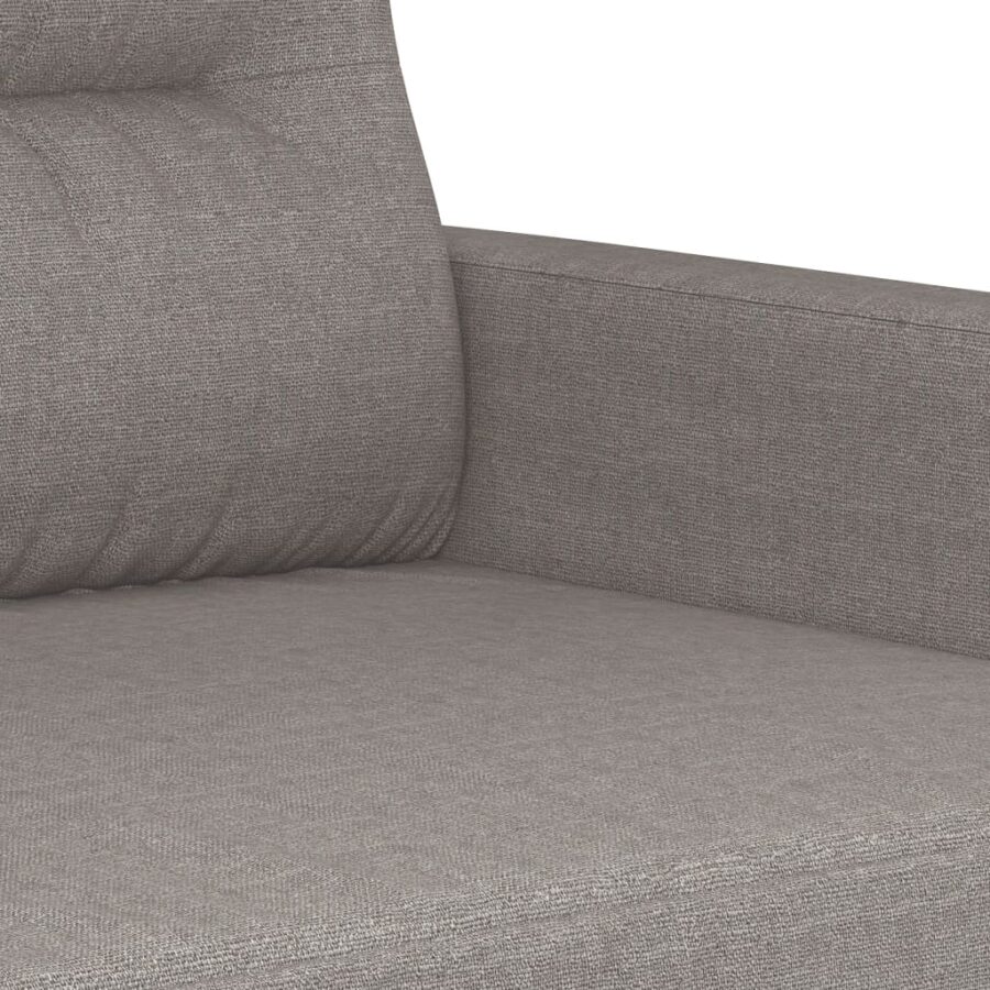 3-delige Loungeset met kussens stof taupe - Afbeelding 6