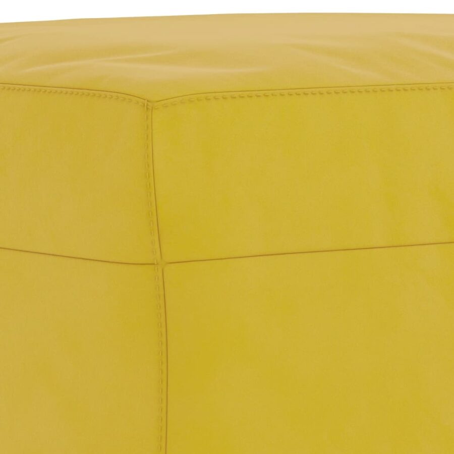 4-delige Loungeset met kussens fluweel geel - Afbeelding 8