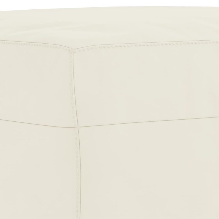 3-delige Loungeset met kussens fluweel crèmekleurig - Afbeelding 7