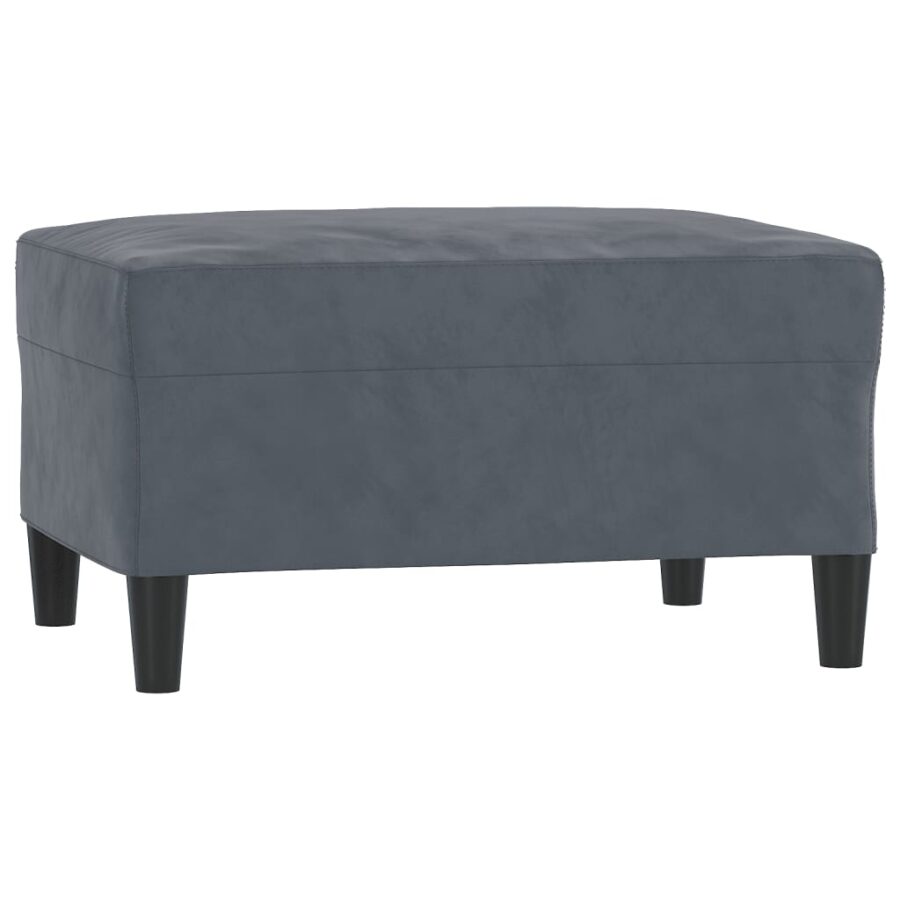 3-delige Loungeset met kussens fluweel donkergrijs - Afbeelding 5