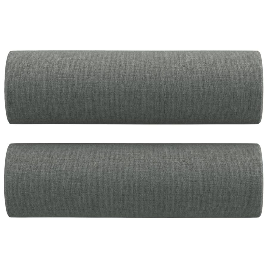 3-delige Loungeset met kussens stof donkergrijs - Afbeelding 7