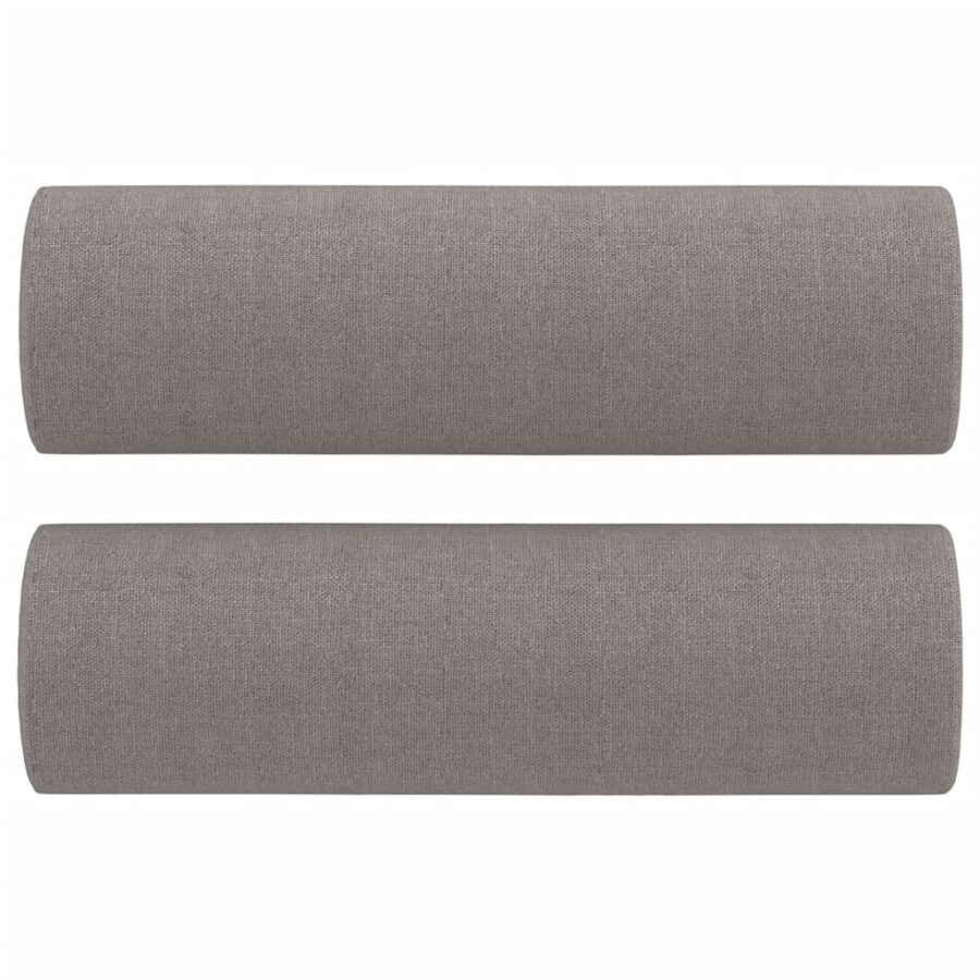 4-delige Loungeset met kussens stof taupe - Afbeelding 9