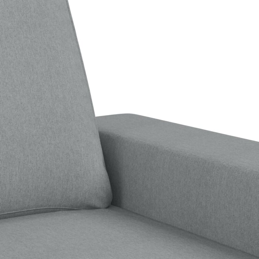2-delige Loungeset stof lichtgrijs - Afbeelding 5