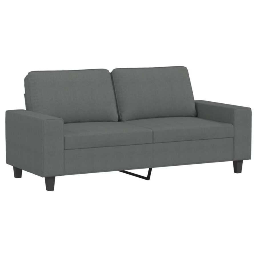 3-delige Loungeset stof donkergrijs - Afbeelding 4