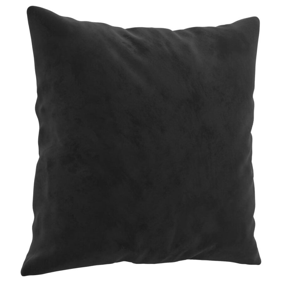 3-delige Loungeset met kussens fluweel zwart - Afbeelding 6