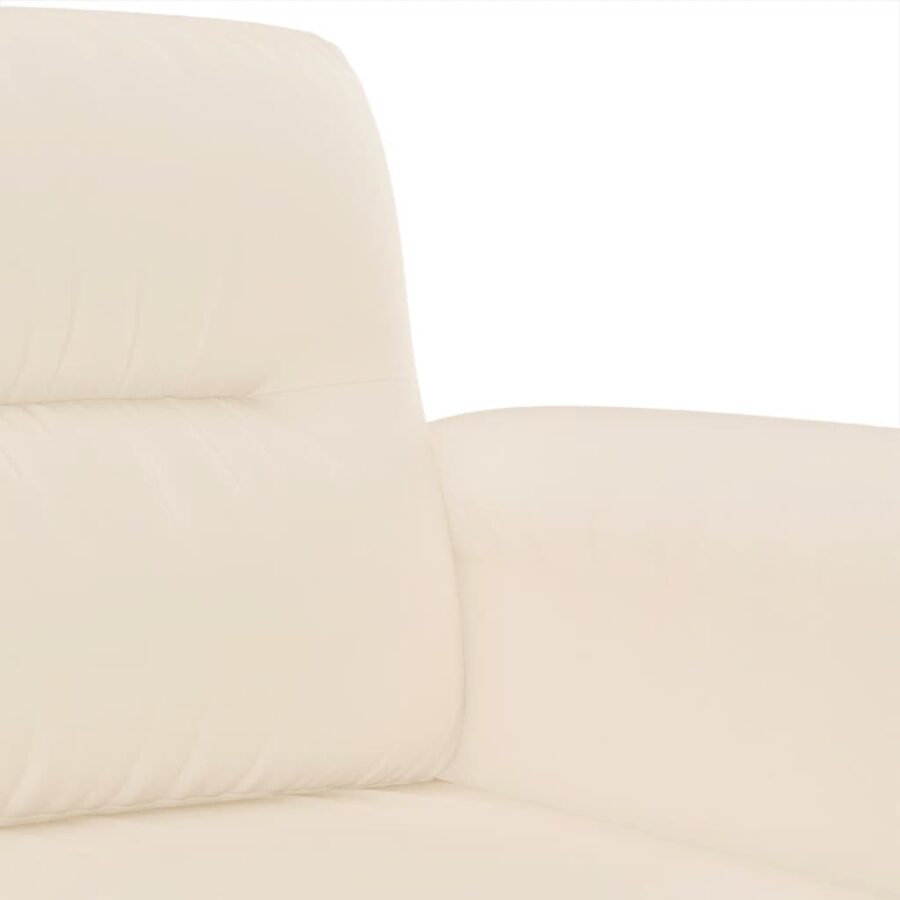 2-delige Loungeset met kussens microvezelstof beige - Afbeelding 5