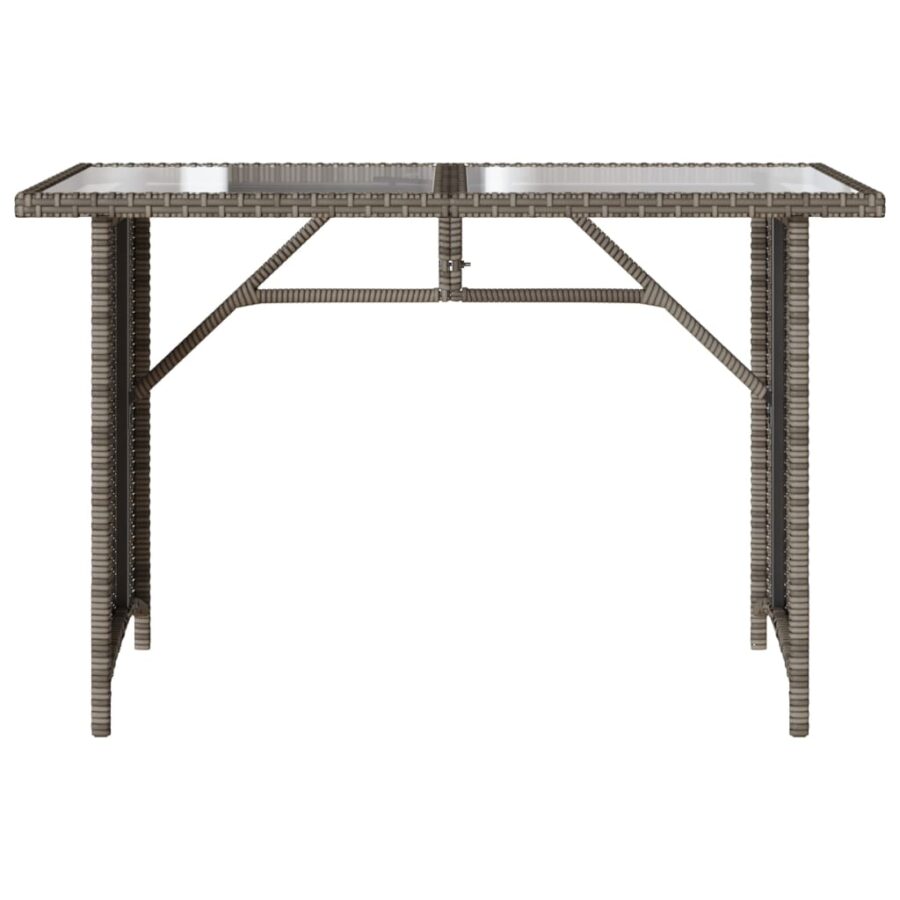 2-delige Tuinset met kussens poly rattan grijs - Afbeelding 7