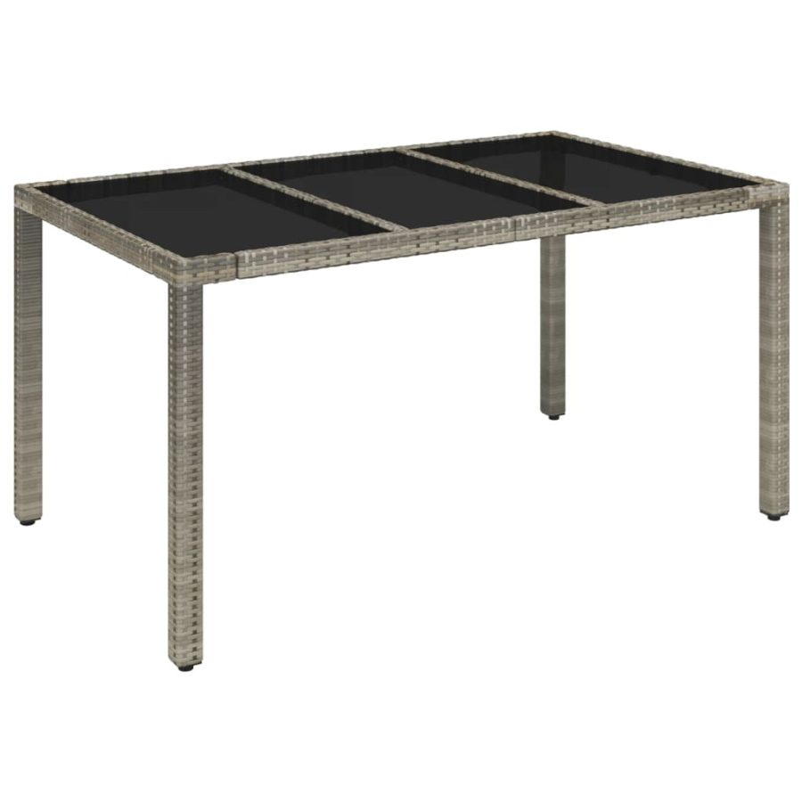 5-delige Tuinset met kussens poly rattan grijs - Afbeelding 7