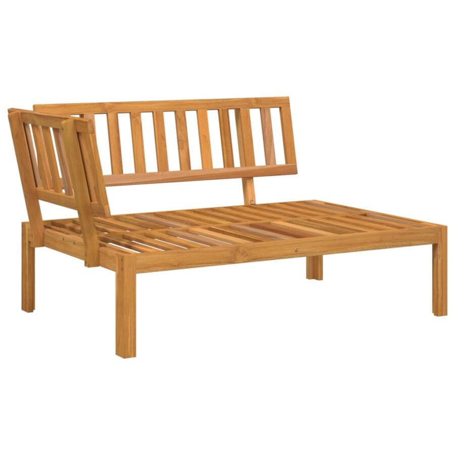 4-delige Loungeset pallet met kussens massief acaciahout - Afbeelding 3