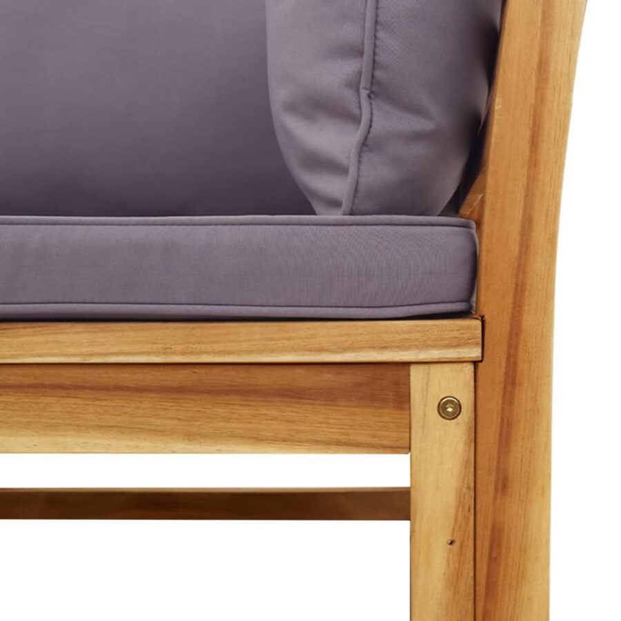 11-delige Loungeset met kussens massief acaciahout - Afbeelding 7