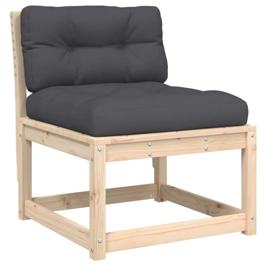 6-delige Loungeset met kussens massief grenenhout - Afbeelding 4