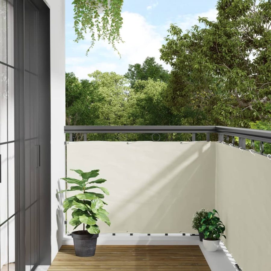 Balkonscherm 300x90 cm PVC wit