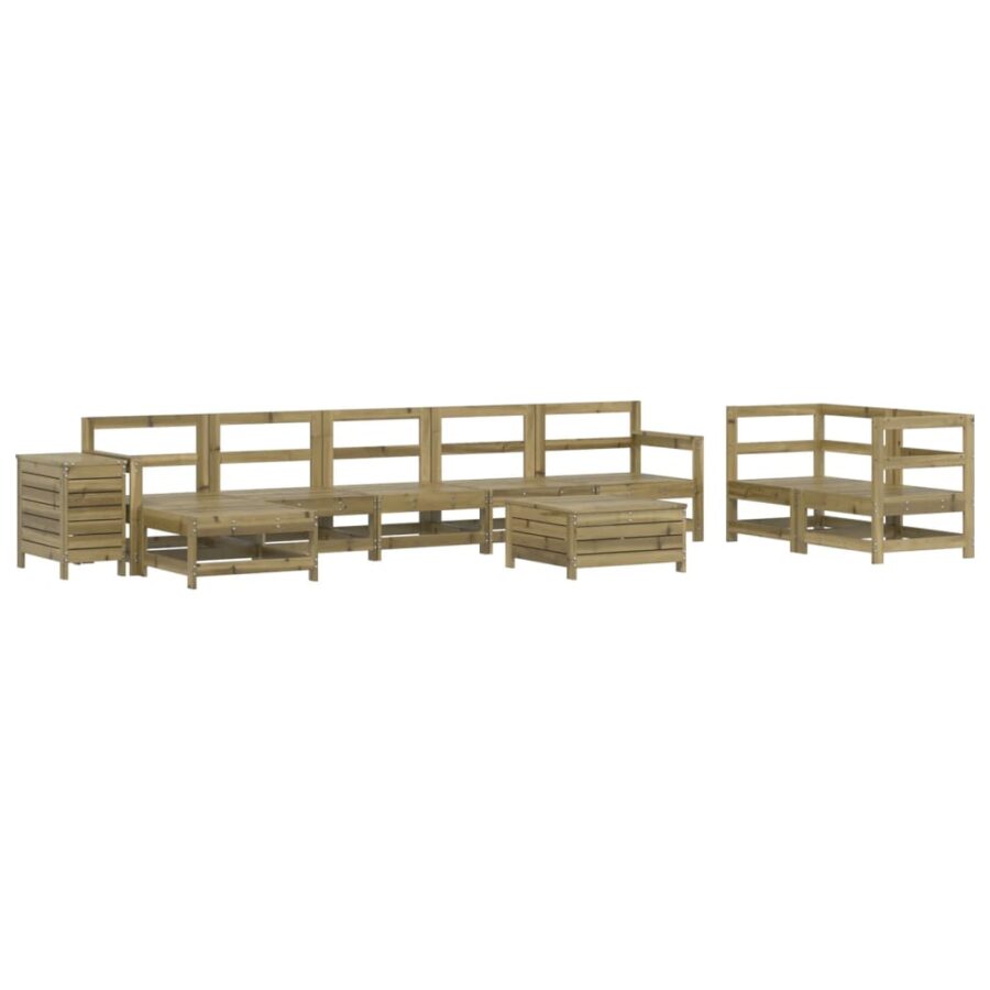10-delige Loungeset geïmpregneerd grenenhout - Afbeelding 2
