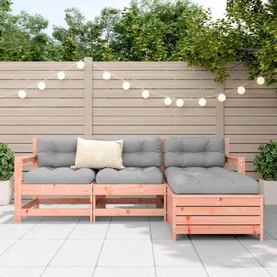 4-delige Loungeset massief douglas vurenhout - Afbeelding 3